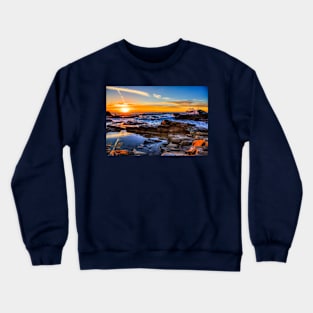 Godrevy Lighthouse, Golden Cornwall Sunset Crewneck Sweatshirt